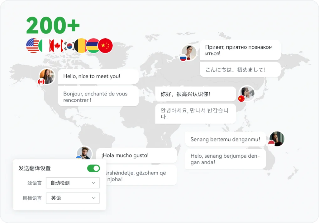 200+语种翻译 - ChatKnow出海翻译软件